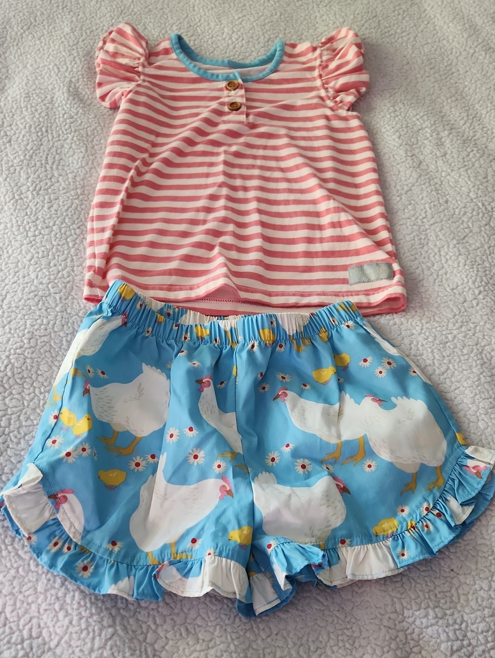 Eleanor Rose chicken farm 2 piece set Size 5/6